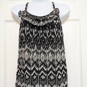 Almost Famous Black White Tank Top Medium
